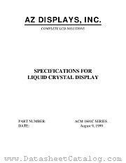 ACM1601C-RLGH-T datasheet pdf AZ Displays