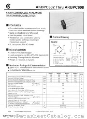AKBPC602 datasheet pdf COLLMER SEMICONDUCTOR INC