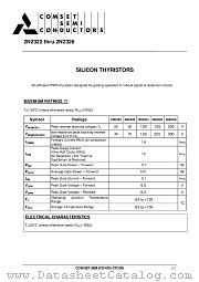 2N2322 datasheet pdf Comset Semiconductors
