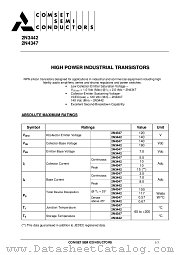 2N3442 datasheet pdf Comset Semiconductors