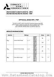 2N3713 datasheet pdf Comset Semiconductors