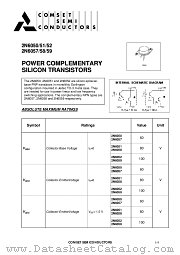 2N6051 datasheet pdf Comset Semiconductors
