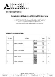 BD650 datasheet pdf Comset Semiconductors