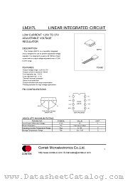 LM317L datasheet pdf Contek Microelectronics