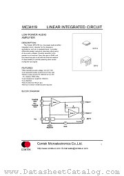 MC34119 datasheet pdf Contek Microelectronics