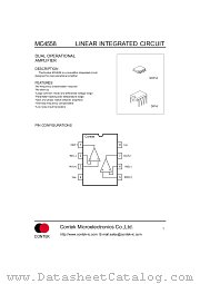 MC4558 datasheet pdf Contek Microelectronics