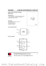 TDA2822 datasheet pdf Contek Microelectronics