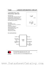 TL062 datasheet pdf Contek Microelectronics