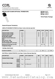 BC546A datasheet pdf Continental Device India Limited