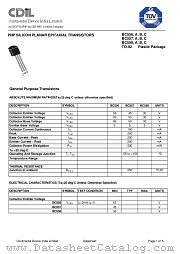 BC557 datasheet pdf Continental Device India Limited