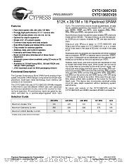 CY7C1382CV25-225AI datasheet pdf Cypress