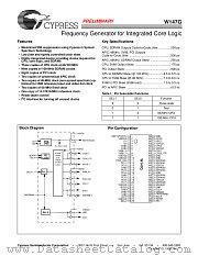 W147GH datasheet pdf Cypress