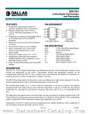 DS1721S datasheet pdf Dallas Semiconductor