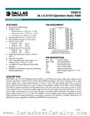 DS2016 datasheet pdf Dallas Semiconductor