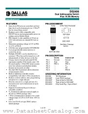 DS2406X datasheet pdf Dallas Semiconductor