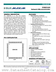 DS80C400 datasheet pdf Dallas Semiconductor