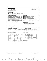 CD4015BCMX datasheet pdf Fairchild Semiconductor