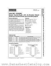 CD4017BCCW datasheet pdf Fairchild Semiconductor