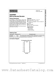 CD4028BCW datasheet pdf Fairchild Semiconductor