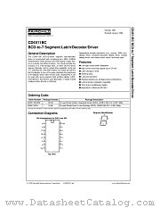 CD4511BCWMX datasheet pdf Fairchild Semiconductor