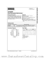 CD4528BCMX datasheet pdf Fairchild Semiconductor