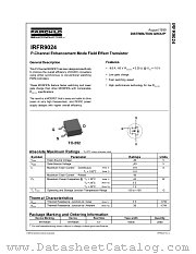 IRFR9024 datasheet pdf Fairchild Semiconductor