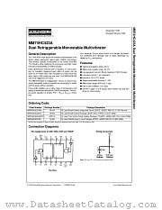 MM74HC423ASJX datasheet pdf Fairchild Semiconductor