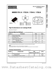 MMBD1704 datasheet pdf Fairchild Semiconductor