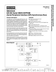 NM25C640ULZM8 datasheet pdf Fairchild Semiconductor