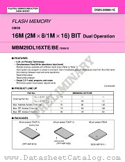 MBM29DL163BE-90PBT datasheet pdf Fujitsu Microelectronics
