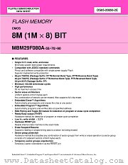 MBM29F080A-70PFTR datasheet pdf Fujitsu Microelectronics
