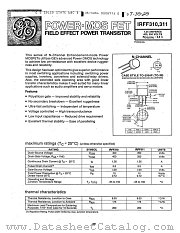 IRFF311 datasheet pdf General Electric Solid State