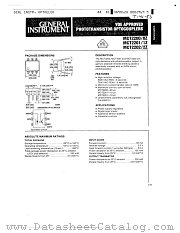 MCT2201 datasheet pdf General Instruments