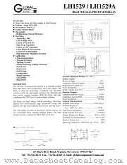LH1529A datasheet pdf Global Components & Controls