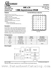 GS71024U-15 datasheet pdf GSI Technology