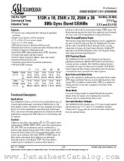 GS88018T-11.5I datasheet pdf GSI Technology
