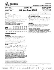 GS88037BT-150 datasheet pdf GSI Technology