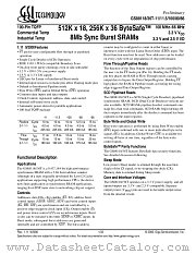 GS88136T-11.5I datasheet pdf GSI Technology