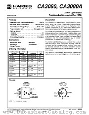 CA3080AM96 datasheet pdf Harris Semiconductor
