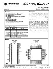 ICL7107RCPL datasheet pdf Harris Semiconductor