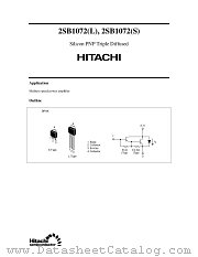 2SB1072(L) datasheet pdf Hitachi Semiconductor