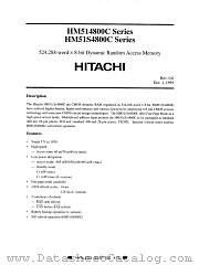 HM514800CJ-6 datasheet pdf Hitachi Semiconductor