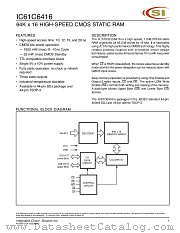 IC61C6416-20TI datasheet pdf ICSI