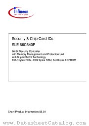 SLE66C640P-T85C datasheet pdf Infineon