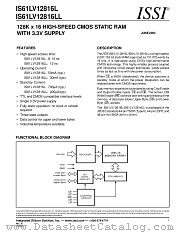 IS61LV12816LL-12T datasheet pdf Integrated Silicon Solution Inc