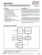 IS61LV3216-20TI datasheet pdf Integrated Silicon Solution Inc