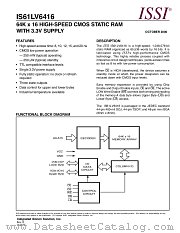 IS61LV6416-10K datasheet pdf Integrated Silicon Solution Inc