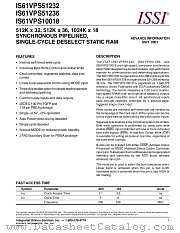 IS61VPS10018-200B datasheet pdf Integrated Silicon Solution Inc