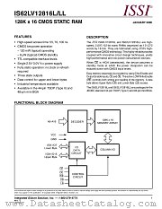 IS62LV12816LL-10BI datasheet pdf Integrated Silicon Solution Inc