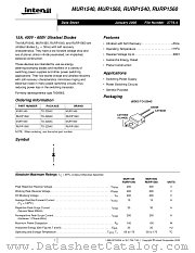 MUR1540 datasheet pdf Intersil